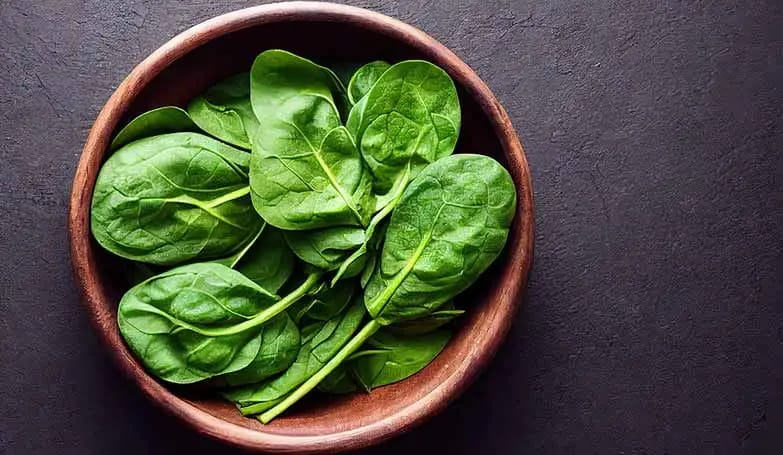 Spinach (Green leafy vegetables)