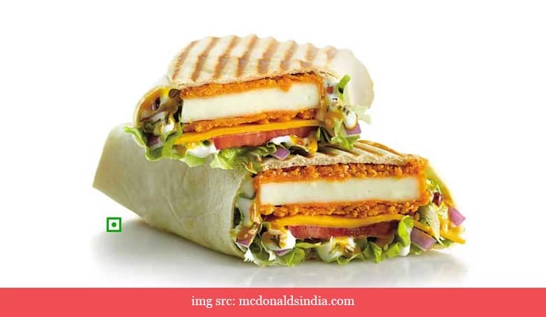 Calories In McDonald's Spicy Paneer Wrap And Its Meal