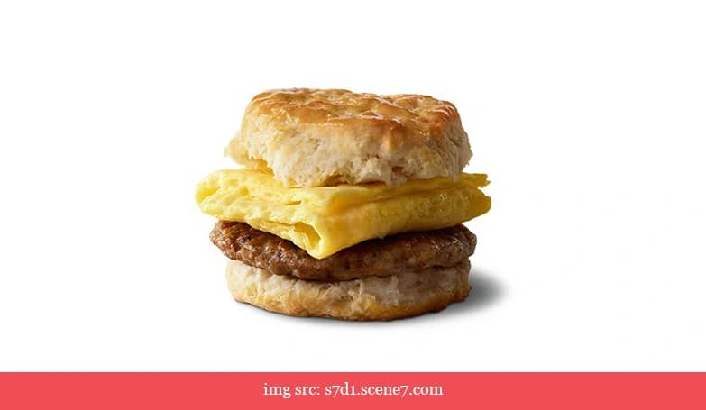 calories in mcdonalds sausage biscuit with egg