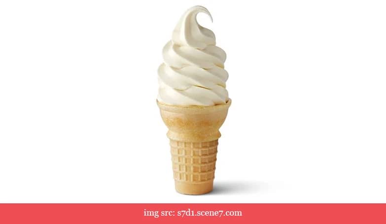 McDonald's Vanilla Reduced Fat Ice Cream Cone